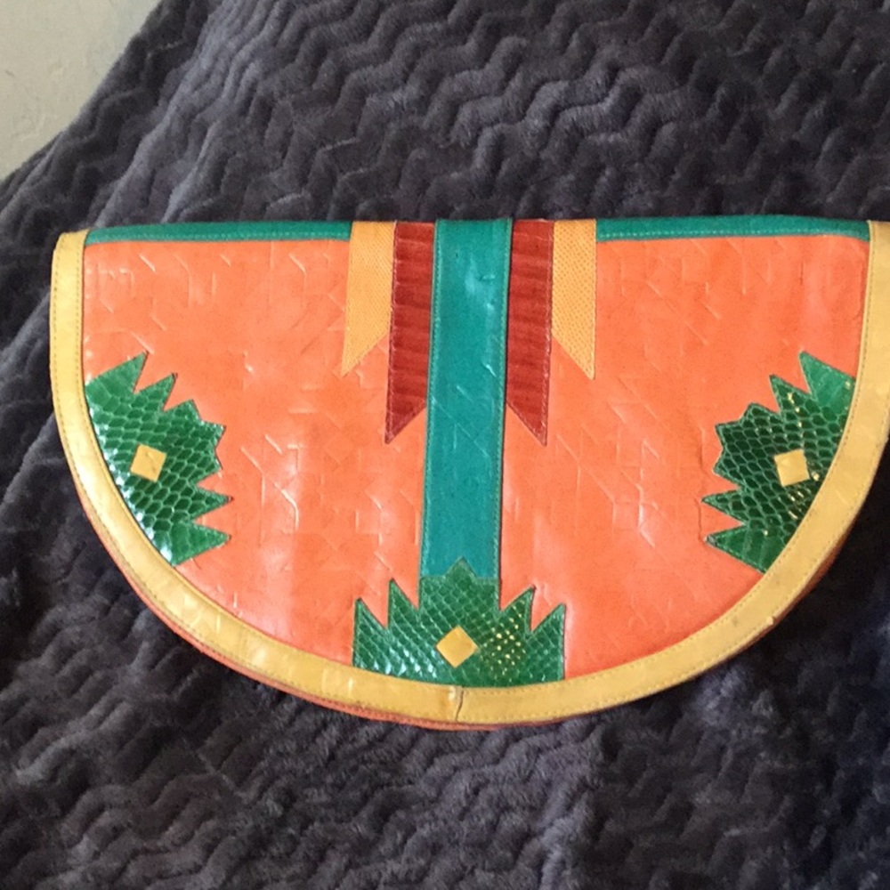 Vintage Vasilis for Trotting leather purse clutch